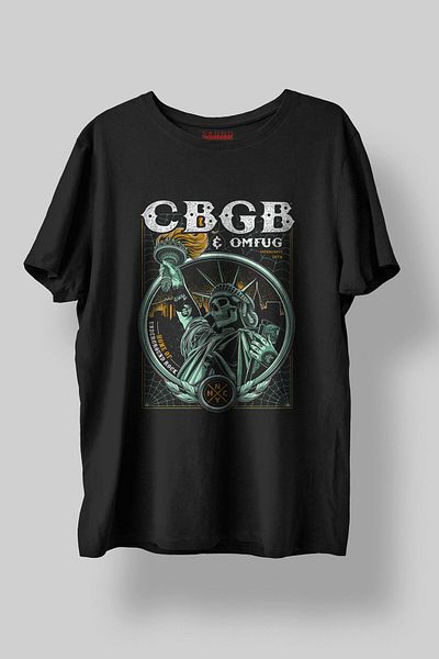 Sound Gorgeous Cbgb Omfug Music Printed Regular Fit Unisex Black T-Shirt 100% Cotton No:0096