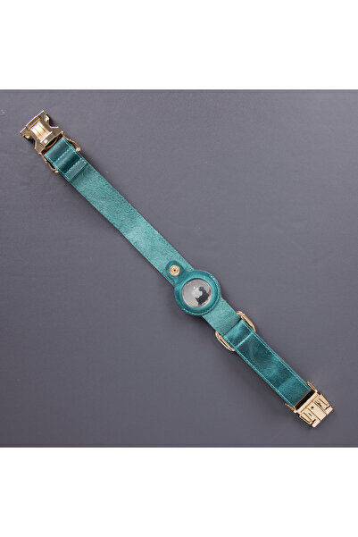 TORONATA Charlotte Hakiki Deriden El Yapımı Köpek Tasması, Apple AirTag Takip Cihazı Uyumlu