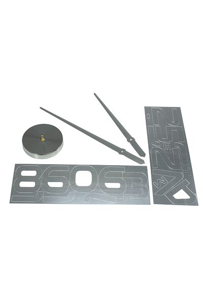 OEM Large 12-digit wall clock Silver, 80 - 120 cm