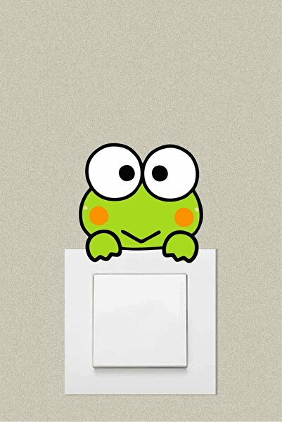 hediyenebak ملصق مقبس ديكور على شكل ضفدع كيروبى لطيف مقاس 10 × 9 سم