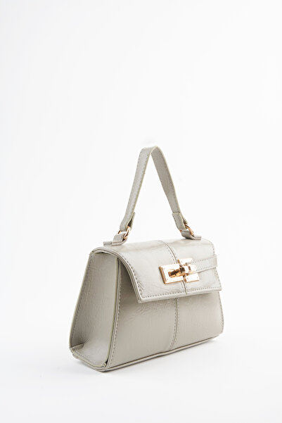 Vivaq Women's Narcissus Dark Çağla Design Lock Snap Closure Faux Leather Lined Handbag and Shoulder Bag