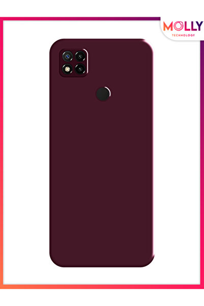 Molly Xiaomi Redmi 9C İçin Vişne Çürüğü Liquid İçi Kadife Silikon Kılıf