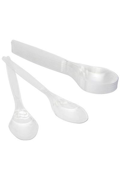 Roll-Up -Up Plastic Luxury Spoons 10Pcs