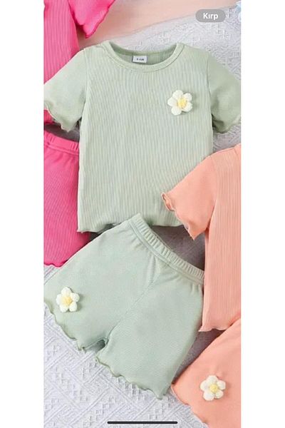 eymwes Baby Girl Kids Summer Shorts Tshirt Set