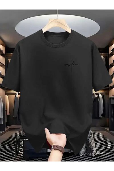 MANCY Unisex Text Printed Oversize T-shirt