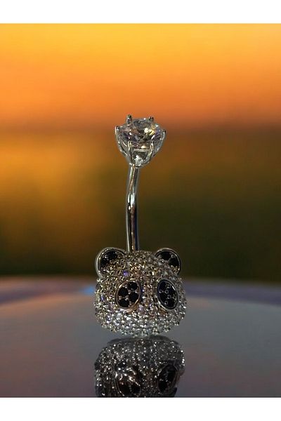 Takayrum Steel Teddy Bear Detailed Belly Piercing