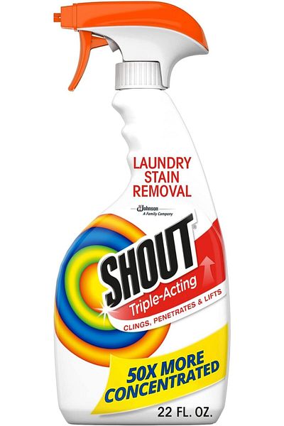 Shout Active Enzyme Laundry Stain Remover Spray, Triple-Acting Formula Clings, Penetrates, and Lifts
