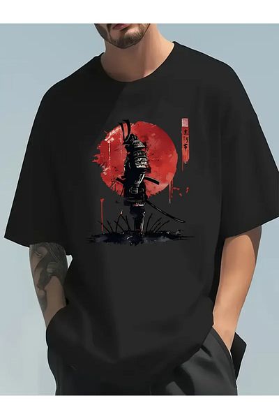 MANCY Unisex Samurai Printed Oversize T-shirt