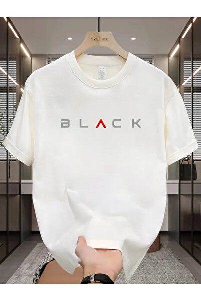 MANCY Tricou oversize unisex cu imprimeu negru