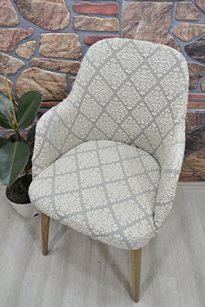 kılıfteks Büyük Kollu Sandalye Kılıfı Jakar Kumaş