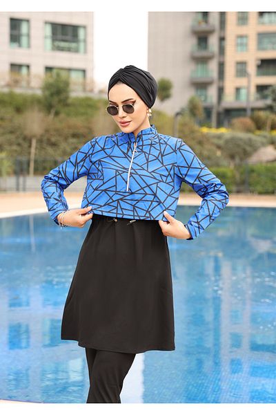 KXSPOR Kx - Hijab Swimsuit-Parachute Full Covered Hijab Swimsuit - Sea and Pool Hijab Swimsuit