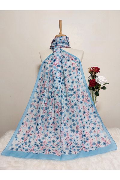 REMOMODA Patterned Soft Cotton Shawl
