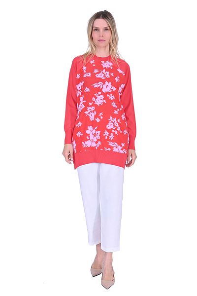 Invee 6723 Tunic - Pomegranate Flower