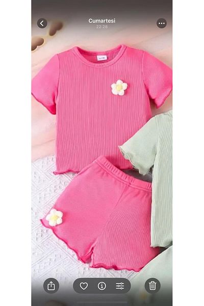 eymwes Baby Girl Kids Summer Shorts Tshirt Set
