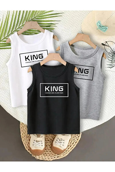 MANCY Σετ μπλουζάκι με στάμπα Boy's Sleeve King