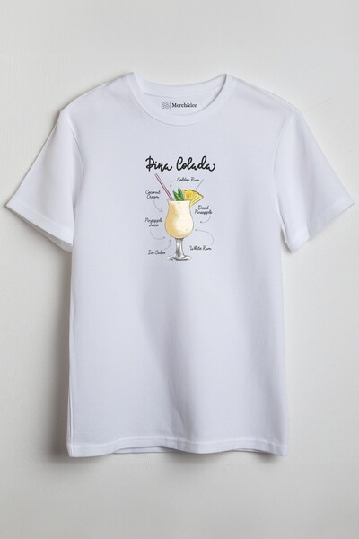 Merch&ice Tarifli Pina Kolade Štampano Unisex T-shirt