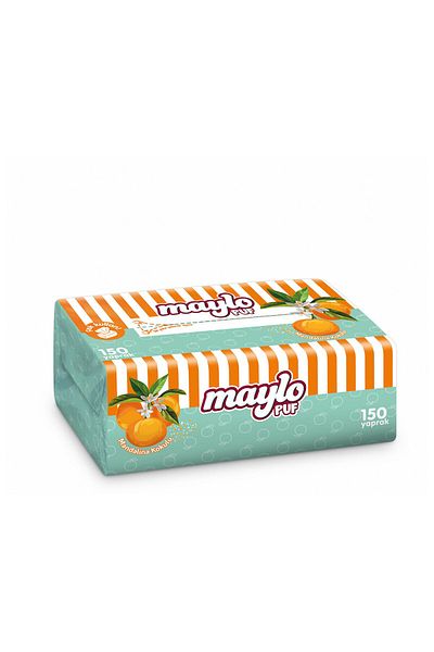 Maylo Puff Tangerine Scented Wipes 150Pcs