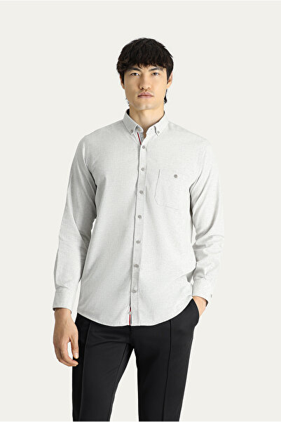 Kiğılı Μακρυμάνικο Slim Fit Slim Fit Lumberjack Sports βαμβακερό πουκάμισο με γιακά με κουμπιά