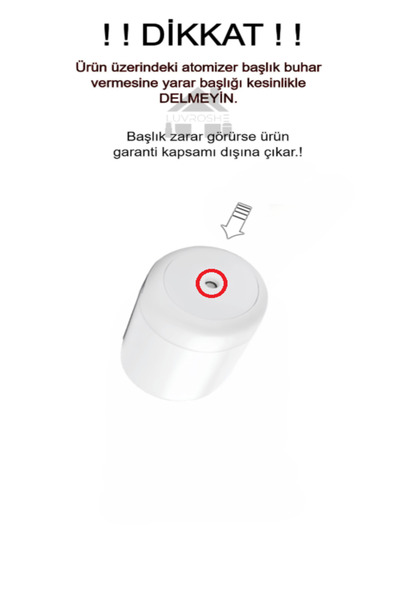 luvroshe H2o ŞARJLI Humidifier 300 Ml Ultrasonik Hava Nemlendirici Buhar Makinesi Ve Aroma Difüzörü H2O