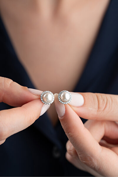 Silvano Jewelry 925 Ayar Gümüş İnci Küpesi