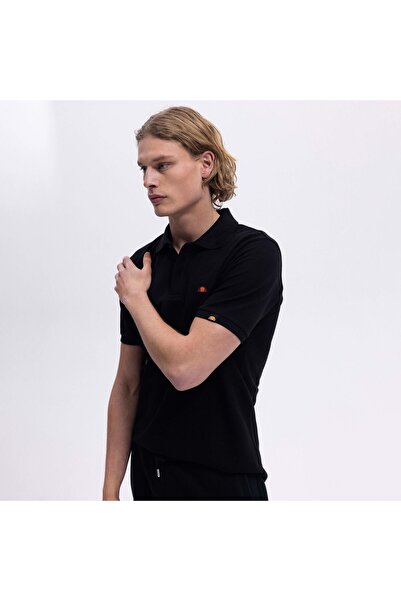 Ellesse Ανδρικό μπλουζάκι πόλο EM460-BK Μαύρο