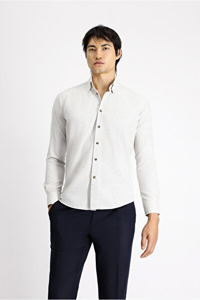 Kiğılı Μακρυμάνικο Slim Fit Slim Fit Lumberjack Sports βαμβακερό πουκάμισο με γιακά με κουμπιά