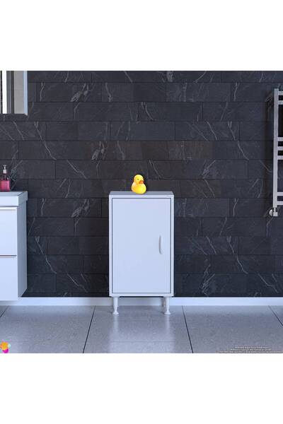 Modilayn Küçük Alanlar İçin Akıllı Çözümler 45x75x32,5 cm’ lik 1 Kapaklı 2 Göz Raf Dolap