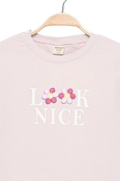 Divonette Girl's Floral Short Sleeve T-Shirt - Children's Clothing