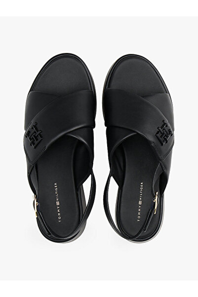 Tommy Hilfiger TH LOGO HW PADDED LEATHER SANDAL