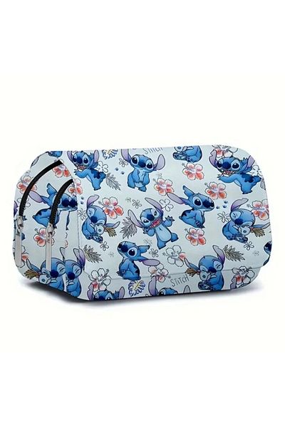 BANDAI HOUT B Anime Stitch Fully Printed Flap Pen Bag Stationery Box Pencil Case Primary and Secondary Sch