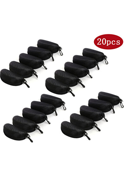 Choice 20 قطعة سوداء 5/10/20 حزمة محمولة بسحاب لحماية النظارات الشمسية صندوق ...