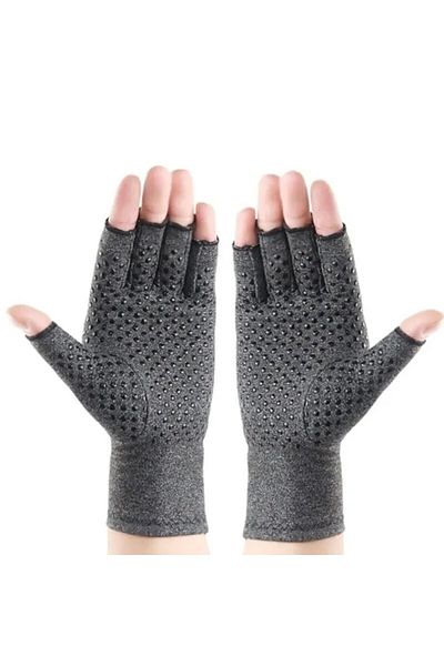 Choice Gray 【hot Sales】adhesive Black Gloves Protective Half Finger Cycling Anti-slip Sports Outdoor Fitnes