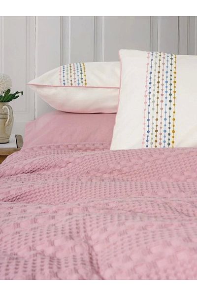 LiderGlobal Cotton Box Aura Double Pique Set Pebble Pink