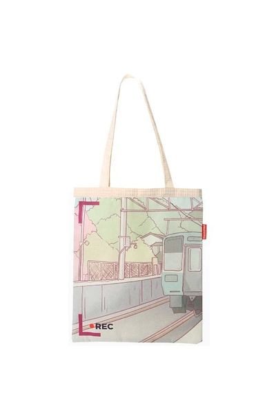 Angoravi Baghashtag Train Station Printed Cloth Bag