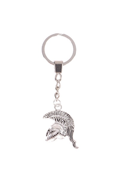 Choice1 Silver Spartan Roman Helmet Warrior Greek Gladiator Alloy Keychain Je...