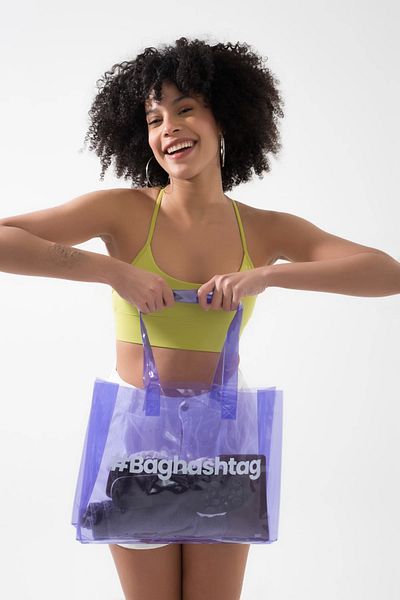 Angoravi Baghashtag Lilac Transparent Beach Bag
