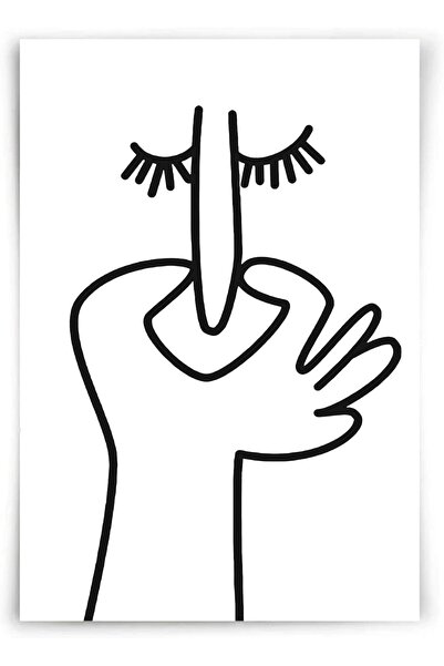 Today Idea لوحة فنية مضحكة للحمام - ملصق أسود بسيط (بدون إطار)