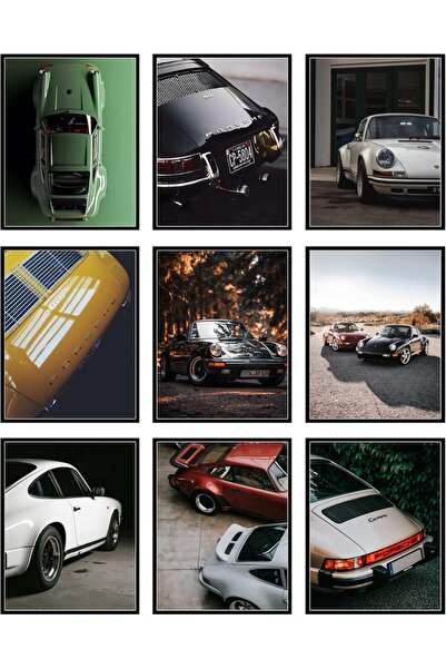 Generic ملصق سيارة بورش 911 من بيج ويج برينتس - لوحة فنية جدارية لسيارة بورش،...