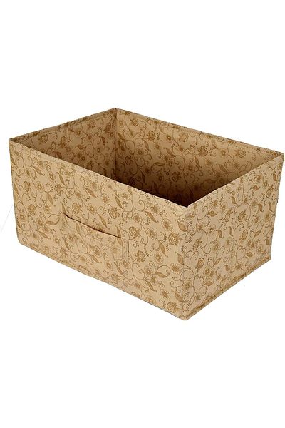 Generic Kuber Industries Metalic Floral Print Non Woven Fabric Drawer Storage And Cloth Organizer Unit For