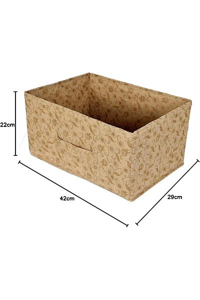 Generic Kuber Industries Metalic Floral Print Non Woven Fabric Drawer Storage And Cloth Organizer Unit For