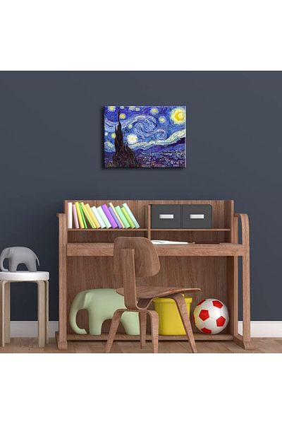 Generic Pyradecor Starry Night Van Gogh Oil Paintings Reproduction Canvas Prints Abstract Landscape Picture