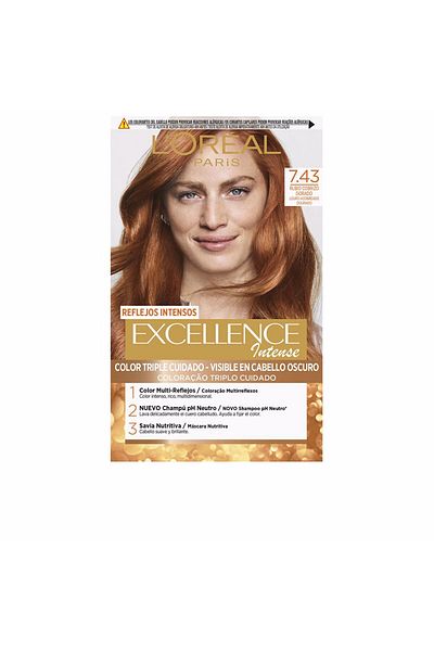 L'Oreal Paris Excellence Intense Haarfarbe #7.43 Goldenes Kupferblond 1 St
