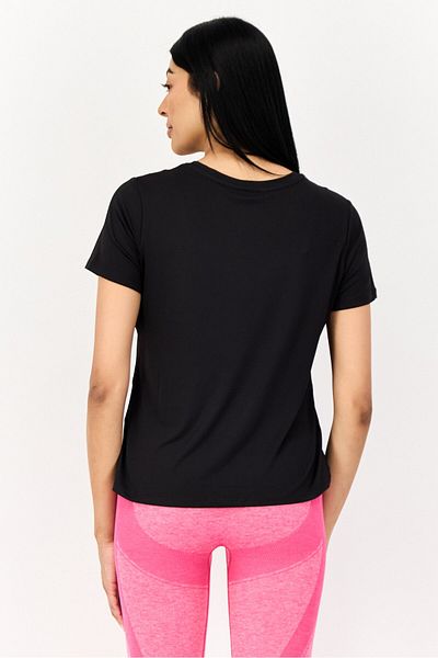 SKECHERS Women Sportswear Fit Short Sleeve Training T-shirt, Black