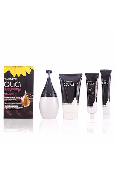 Garnier Olia Coloración Permanente #4,0 Castaño Set 4 Pz