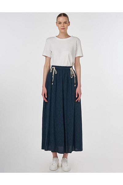 KYR Πλισέ φούστα με κορδόνια Navy Blue