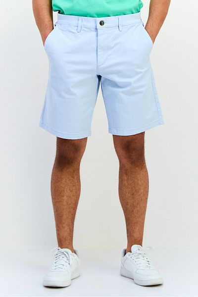 GAP Men Plain Basic Shorts, Light Blue