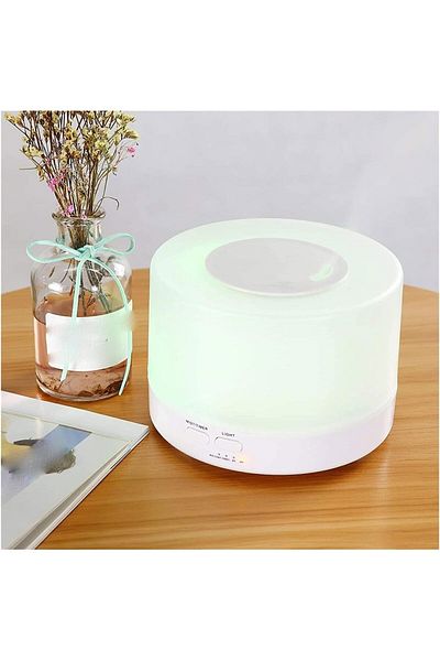 COOYA Air Humidifier, 500 Ml, With 7-Color LED Light, Two Cold Mist Modes, Low Noise,Suitable for Home Use