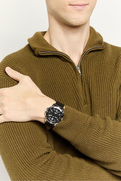 Timex Men Tw2v79100 Classic Premium Leather Watches 44mm, Black