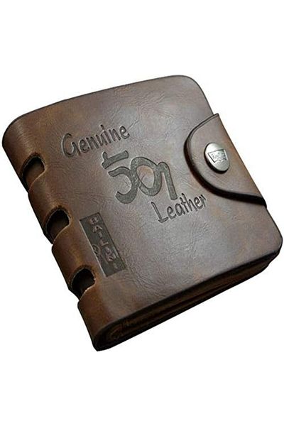fulina Brown Leather Wallet, Multi-card Holder, With Seven Card Slots, Classic Design, Durable, For Men