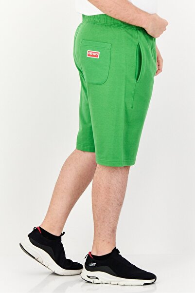 Kenzo Men Graphic Print Basic Shorts, Green